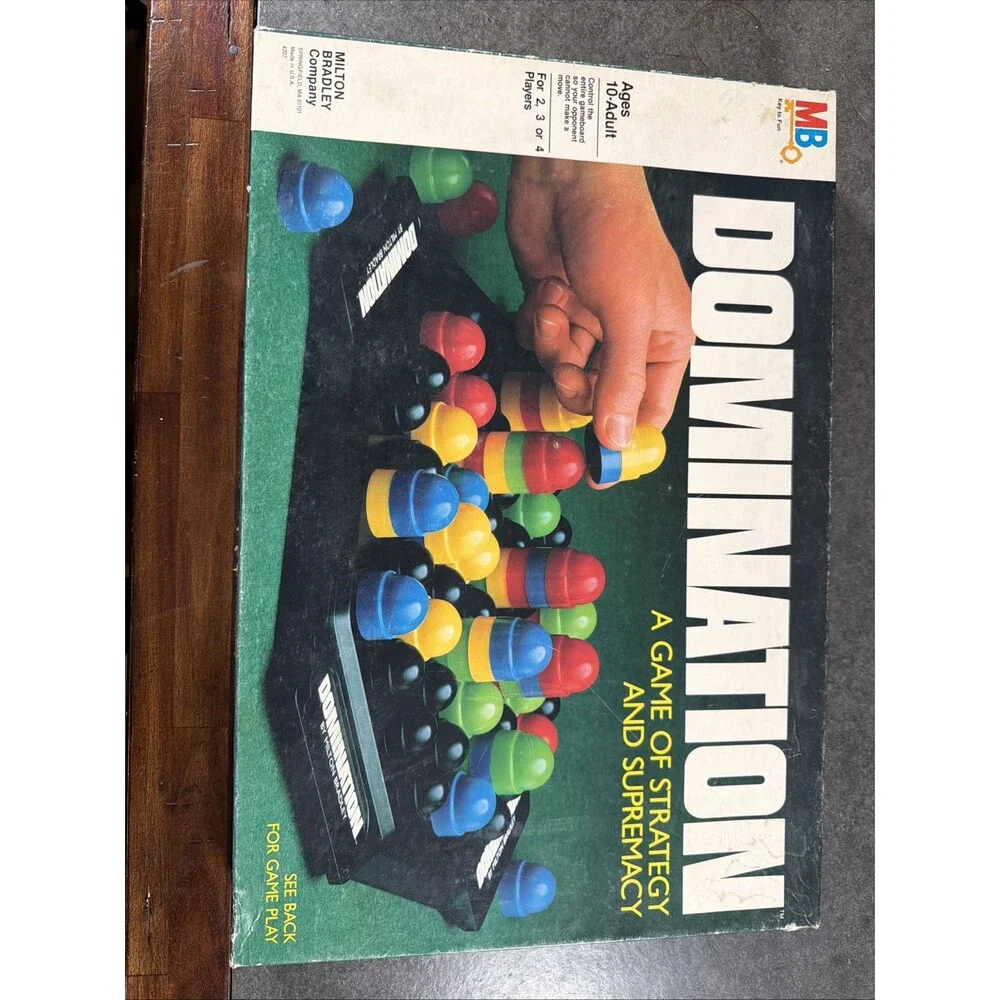 DOMINATION Board Game Vintage 1982 Milton Bradley in Original Box Complete NICE